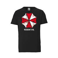 Logoshirt Print T-Shirt T-Shirts schwarz/rot Damen 
