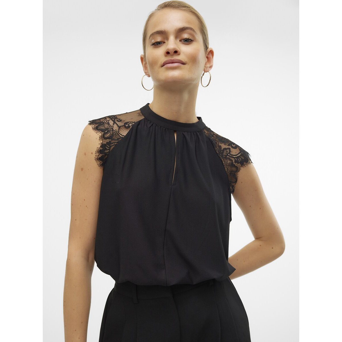 Vero Moda Kanten top VMMILLA SL LACE TEE
