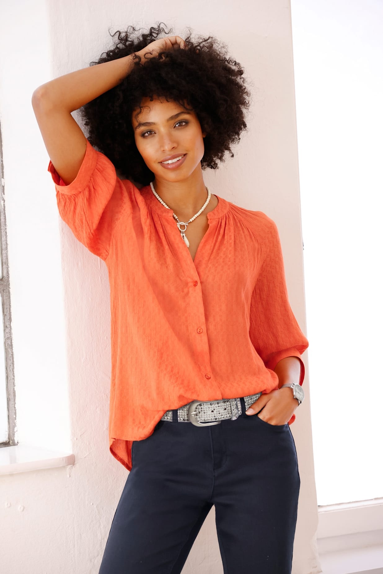 LINEA TESINI by Heine Blouse met korte mouwen
