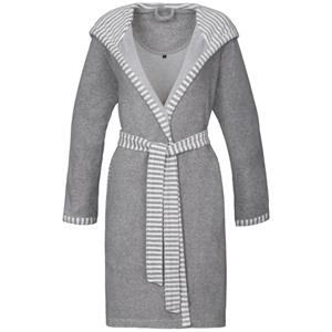 Vossen Bademantel Damen Kurzmantel mit Kapuze Juno grau melange - 738 Bademäntel Gr. 36/38 Damen Erwachsene