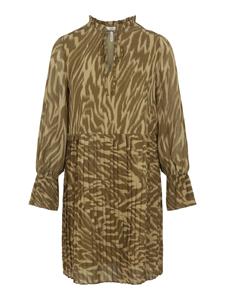 OBJECT COLLECTORS ITEM Geplooid Jurk Dames Bruin