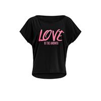 Winshape Kurzarmshirt Ultra light MCT002 mit neon pinkem Glitzer-Aufdruck Kurzarmshirt Ultra light MCT002 mit neon pinkem Glitzer-Aufdruck T-Shirts schwarz/pink Damen 