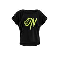 Winshape Kurzarmshirt Ultra light mit neon gelbem Glitzer-Aufdruck Kurzarmshirt Ultra light mit neon gelbem Glitzer-Aufdruck T-Shirts schwarz/gelb Damen 