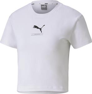 Puma Nu Tility Fitted Tee - Dames Sportshirt - Puma White