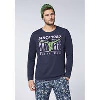 Chiemsee Longsleeve aus Baumwolle T-Shirts dunkelblau Herren 