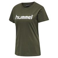 Dames-T-shirt logo katoen Hummel GO