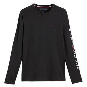 tommyhilfiger Tommy Hilfiger - Top met lange mouwen en logo op voorkant en mouw in zwart