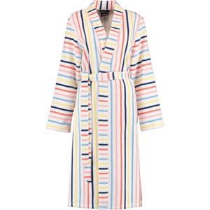 cawö Damen Bademantel Kimono 3343 - Farbe: weiß-multicolor - 62 