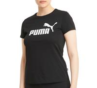 Puma - ESS Logo Tee Women - Dames T-shirt Zwart