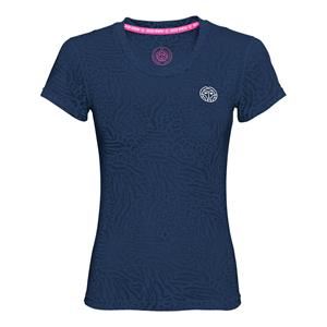 BIDI BADU Anni Burnout Tech Tee T-Shirts dunkelblau Damen 