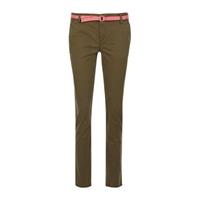 s.Oliver slim fit broek kaki/rood/wit