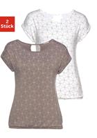 Lascana T-Shirt T-Shirts taupe Damen 