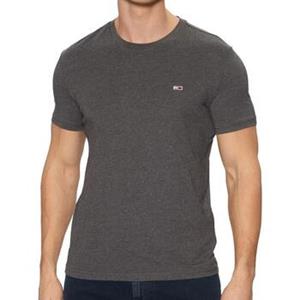 Tommy Jeans T-shirt met vlaglogo in grijs