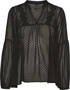 Vero Moda V-neck Long Sleeved Top Dames Zwart