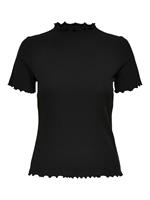 Only T-Shirt Onlemma Highneck Top für Damen, schwarz