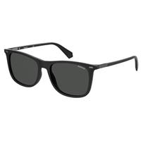 POLAROID PLD 2109/S | Herren-Sonnenbrille | Eckig | Fassung: Kunststoff Schwarz | Glasfarbe: Grau