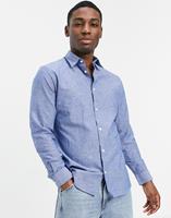 SELECTED HOMME Linnen overhemd NEW-LINEN SHIRT unikleur