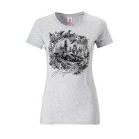 Logoshirt T-Shirt T-Shirts hellgrau Damen 