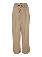High Waist Wrap Belt Trousers Dames Bruin