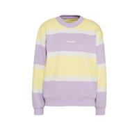 gestreepte sweater lila/geel