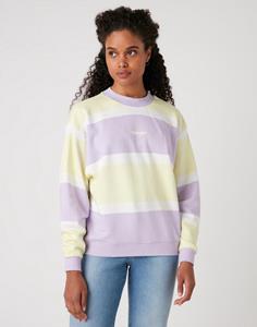 gestreepte sweater lila/geel