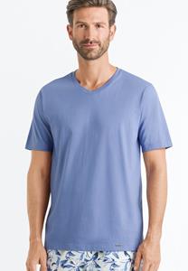 Hanro Heren Sleep & Lounge Living Leisure s/slv shirt blauw