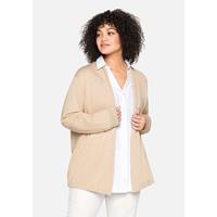 Sheego Strickjacke Strickjacken beige Damen 