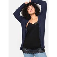 Sheego Strickjacke Strickjacken dunkelblau Damen 