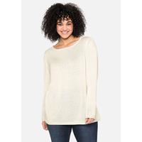 Sheego Longpullover Pullover offwhite Damen 