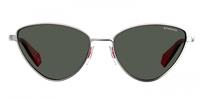 Polaroid Sonnenbrille 6071/sj2b/m9 Damen Katzenauge Silber/grau