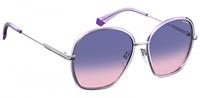 Polaroid Sonnenbrille 6113/s Damen Kat. 3 Wayfarer Edelstahl Silber