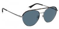 Polaroid Sonnenbrille 2107/s/x Herren Kat. 3 Oval Edelstahl Silber/blau