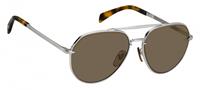David Beckham zonnebril 7037/G/S cat.3 piloot staal zilver/bruin