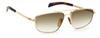 David Beckham zonnebril 7049/G/S cat.3 rechthoekig goud/grijs