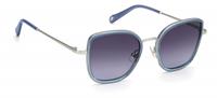 Fossil zonnebril 2104/G/S dames cat.3 wayfarer staal zilver/paars