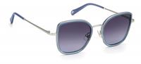 Fossil zonnebril 2104/G/S dames cat.3 wayfarer staal zilver/paars