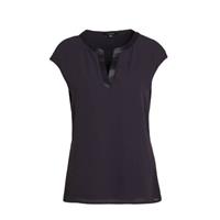 Comma, Shirt mit Tunika-Ausschnitt T-Shirts blau Damen 