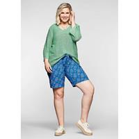 Sheego Bermudas Shorts blau-kombi Damen 