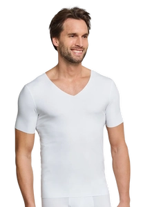 Schiesser Lasercut naadloos T-shirt met V-hals