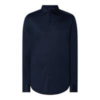 ETERNA LANGARM HEMD SLIM FIT SOFT TAILORING JERSEY DUNKELBLAU UNIFARBEN