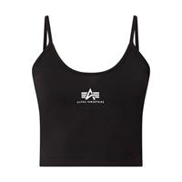 alphaindustries Alpha Industries Frauen T-Shirt Basic Crop-Top in schwarz