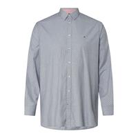 Tommy Hilfiger: Freizeithemd mit Micro-Alloverprint, langarm Graublau