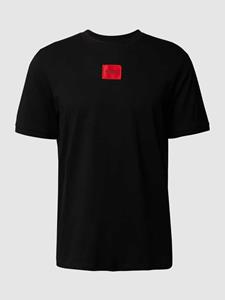 Hugo Herren T-Shirt - Diragolino212 Rundhals, Logo,1/2-Arm, Baumwollechwarz