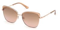 Guess GU7738 57G 58 shiny beige / brown mirror