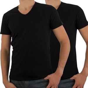 Sportus.nl Puma - Basic 2 Pak V-Neck T-Shirt - Zwart