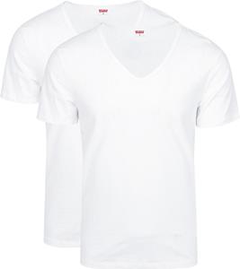 Levi's T-shirt met labeldetail in een set van 2 stuks
