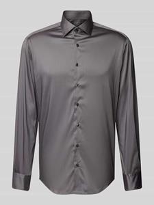 ETERNA LANGARM HEMD MODERN FIT PERFORMANCE SHIRT STRETCH SILBERGRAU UNIFARBEN