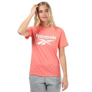 Koraalrood Reebok Identity Logo-T-shirt Voor Dames - Maat 44