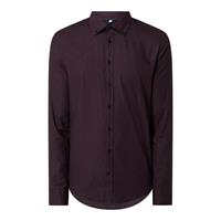 seidensticker Businessoverhemd Zwarte roos Regular lange mouwen button-downkraag print