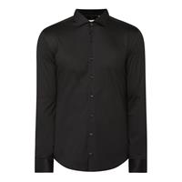 ETERNA LANGARM HEMD SLIM FIT SOFT TAILORING JERSEY SCHWARZ UNIFARBEN